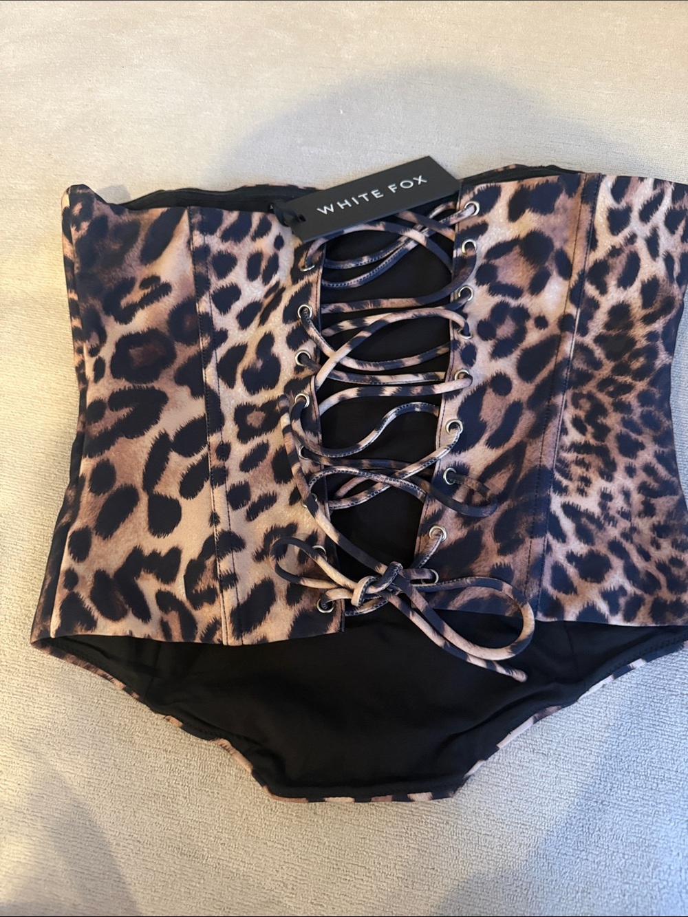 White fox corset – Leopard size S paid $60 - Picture 3 of 5